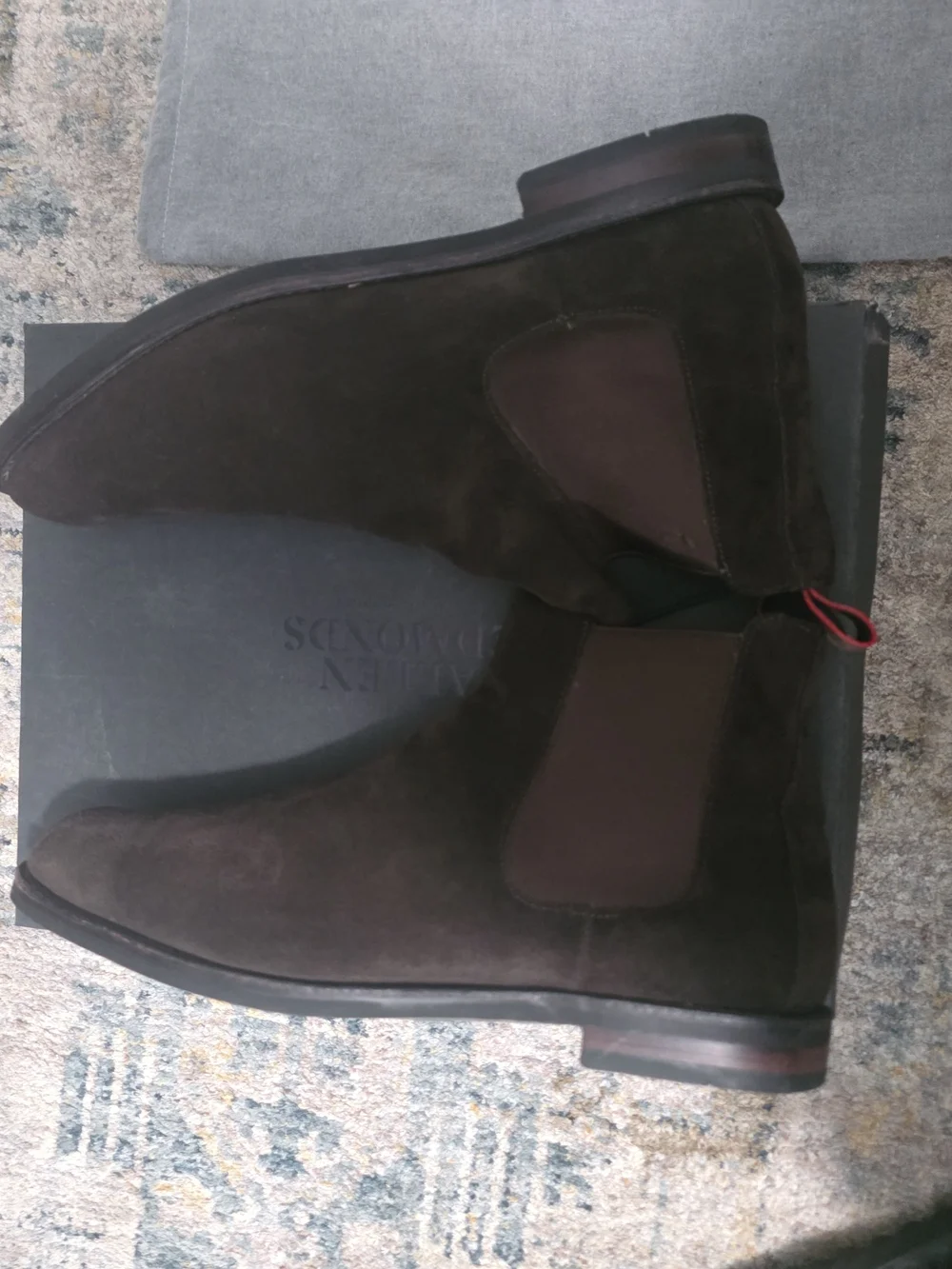 Men's Suede Chelsea Boots in Dark Brown